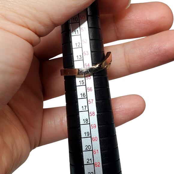 Copper Tone Unsigned Ring Sz 7 Minimalist Basic - Picture 3 of 5